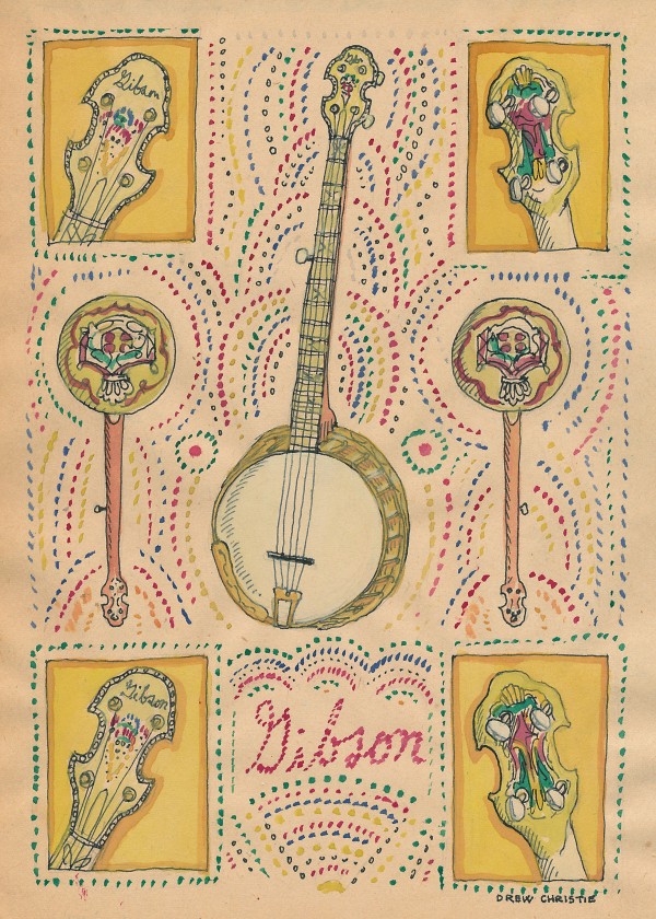 Gibson_Floretine_Banjo_Illustration_Steve_MArtin_Drew_Christie