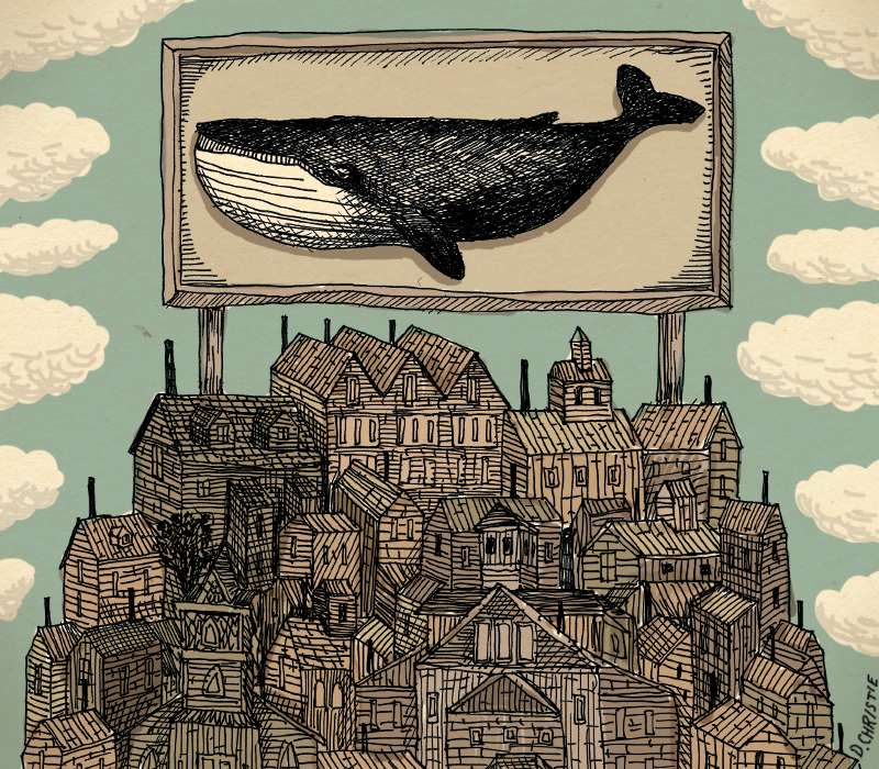 Nantucket_Whale_Town_Strange_City_Tall_Illustration_Drawing_BY_Seattle_Artist_Drew_Christie