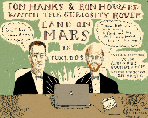 TOM_HANKS_RON_HOWARD_WATCH_CURIOSITY_ROVER_LAND_MARS_DREW_CHRISTIE